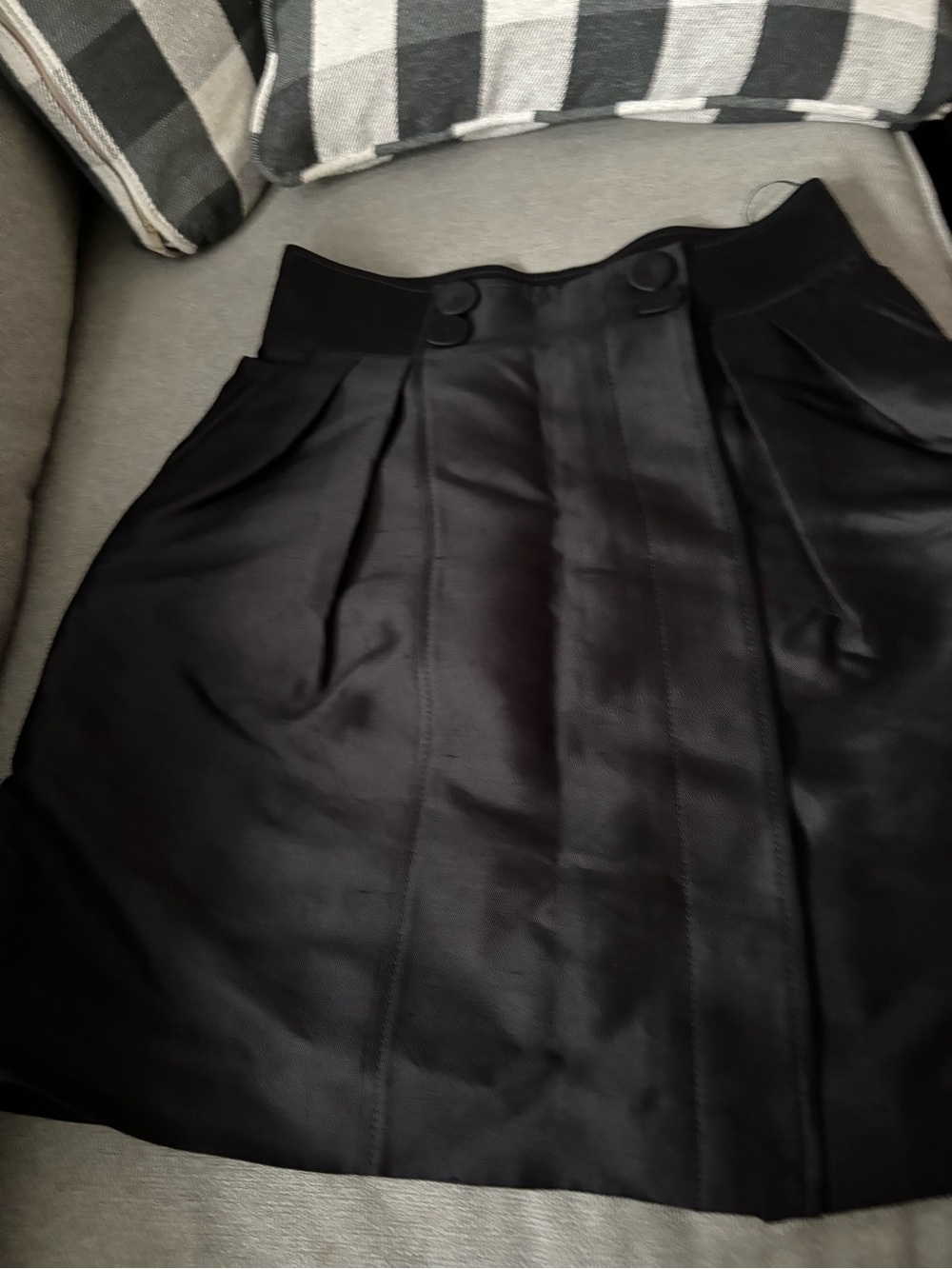 Stella McCartney Black High-Waist Pleated Mini Skirt